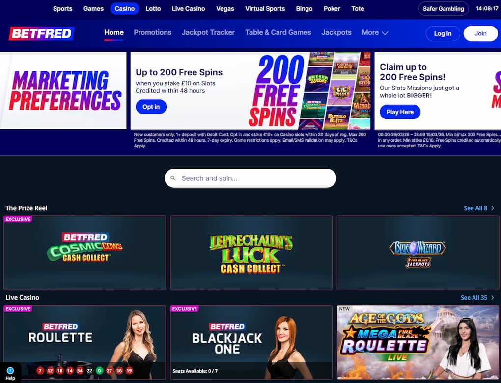 Betfred - Non GamStop Casinos